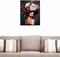 Beautiful Woman With Flower Hat Paint by Numbers for Adults Black Background Female Body and Flower Head Painting by Numbers Flower Nordic Style Acrylic Oil Painting Set without Frame 16''W x 20''H